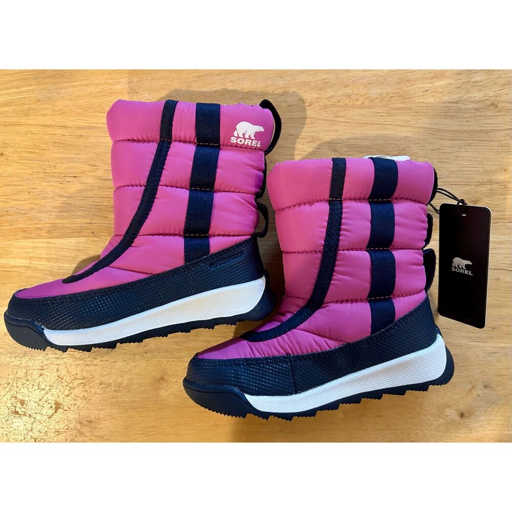 Sorel Kids Boots in Vibrant Pink and Deep Black